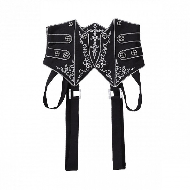Ensemble Ouji prince 3 pièces : chemise à cape, ceinture corset brodée et pantalon