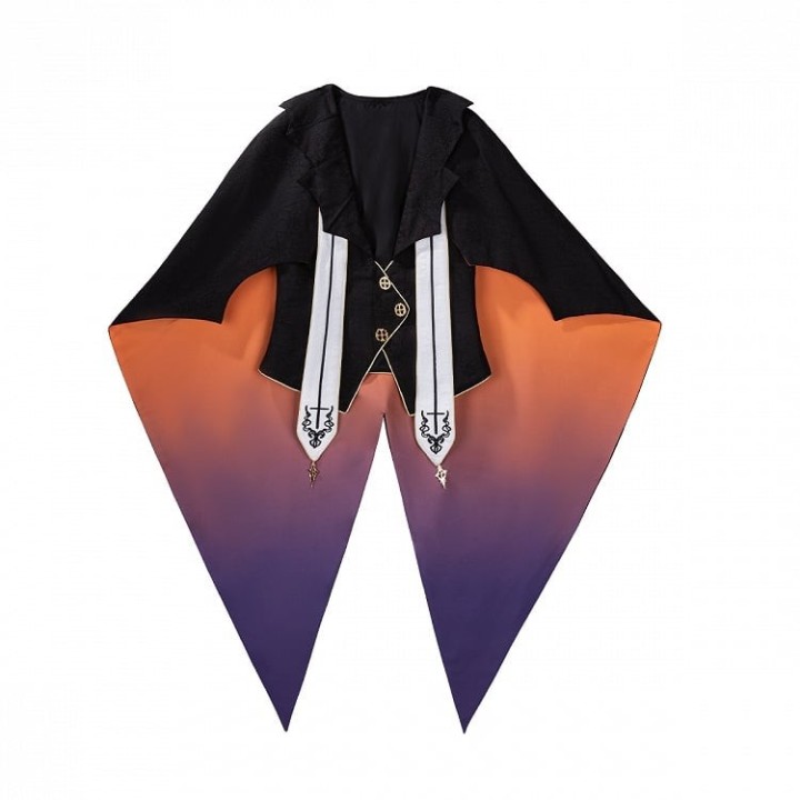 Ensemble Ouji Halloween : chemise, gilet-cape toile d'araignée et bloomer