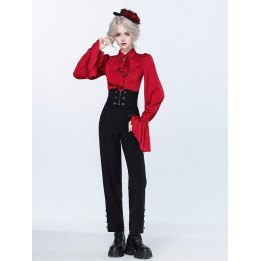 Pantalon Ouji taille haute à ceinture corset baleinée