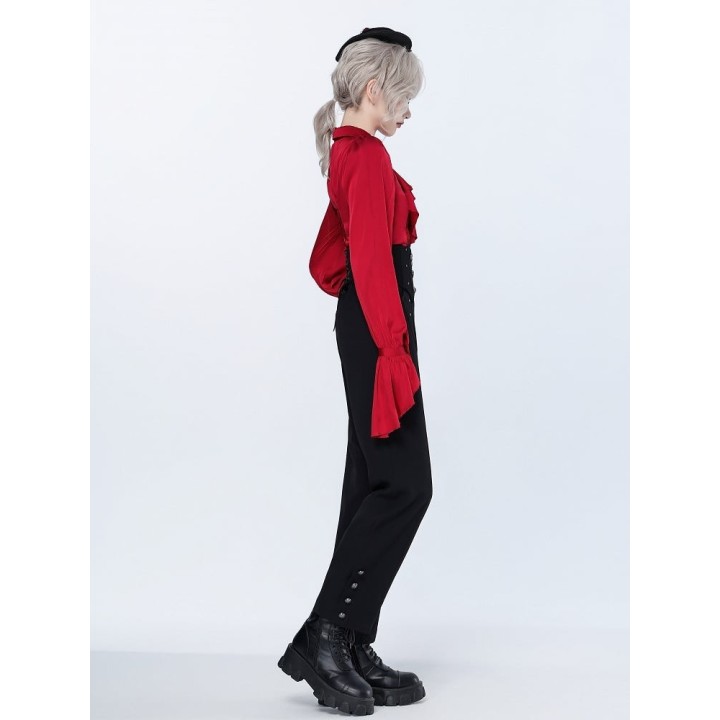 Pantalon Ouji taille haute à ceinture corset baleinée