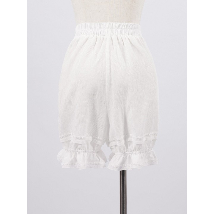 Bloomer lolita blanc à volants cœur