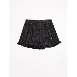 Short Jirai Kei noir à sequins