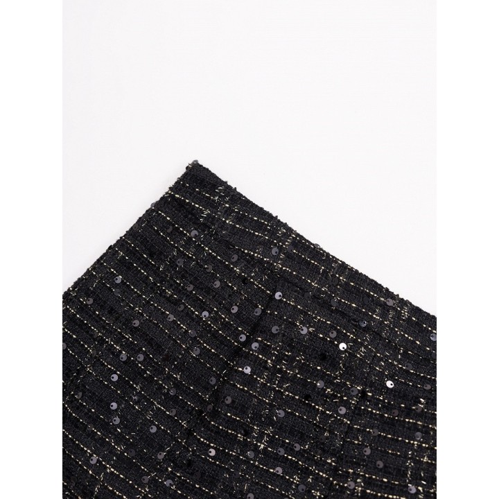 Short Jirai Kei noir à sequins