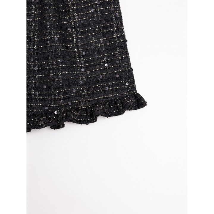 Short Jirai Kei noir à sequins