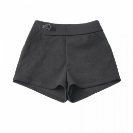 Short taille haute rétro à boucle étoile – Gris