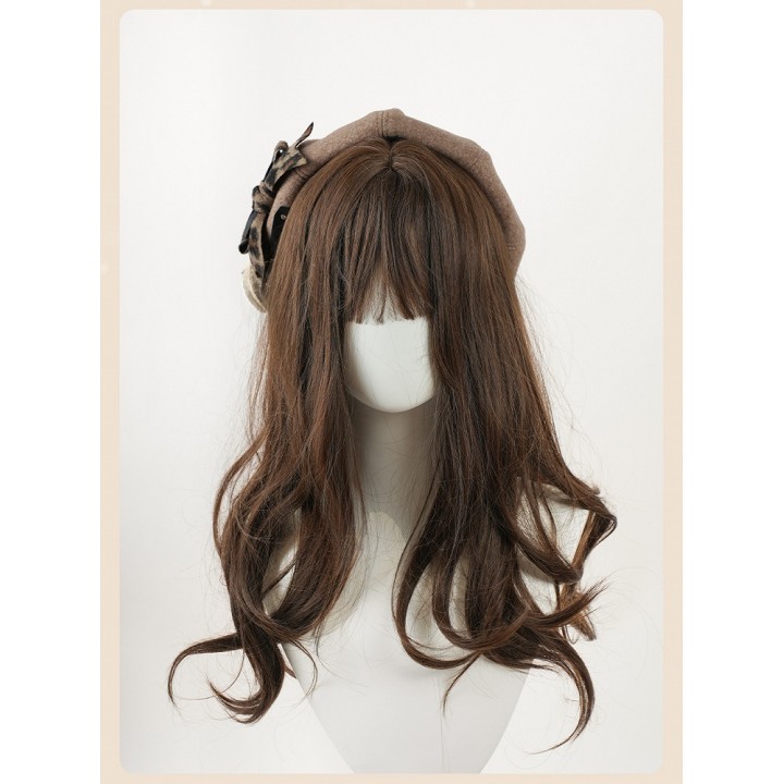Béret léopard à grand nœud et barrette chaton