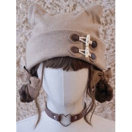 Bonnet beige à oreilles de chat – 5 modèles