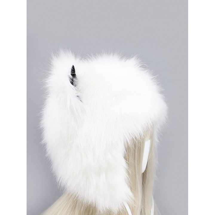 Bonnet à poils longs et oreilles de chat – 3 coloris