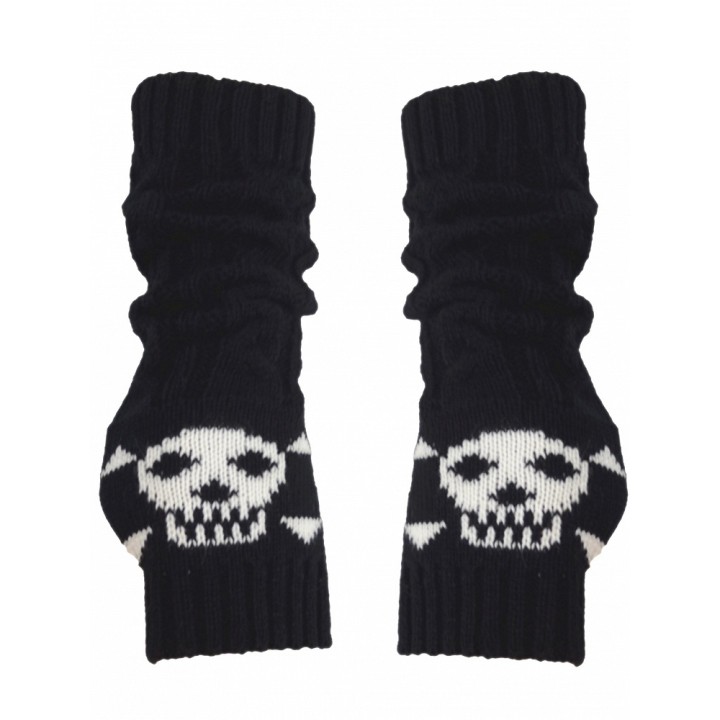 Gants longs gothiques noirs