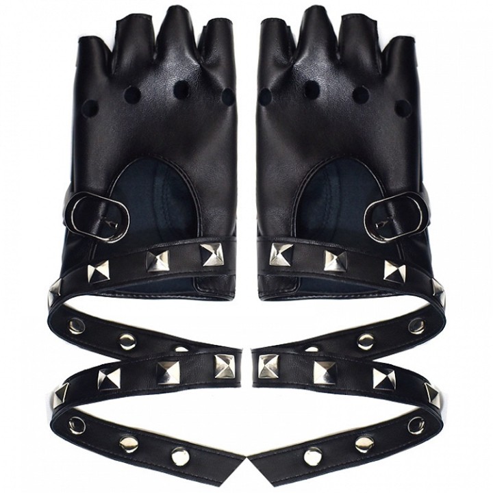 Mitaines punk lolita à rivets