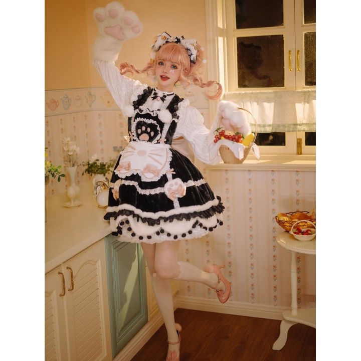 Gants griffes de chat blancs
