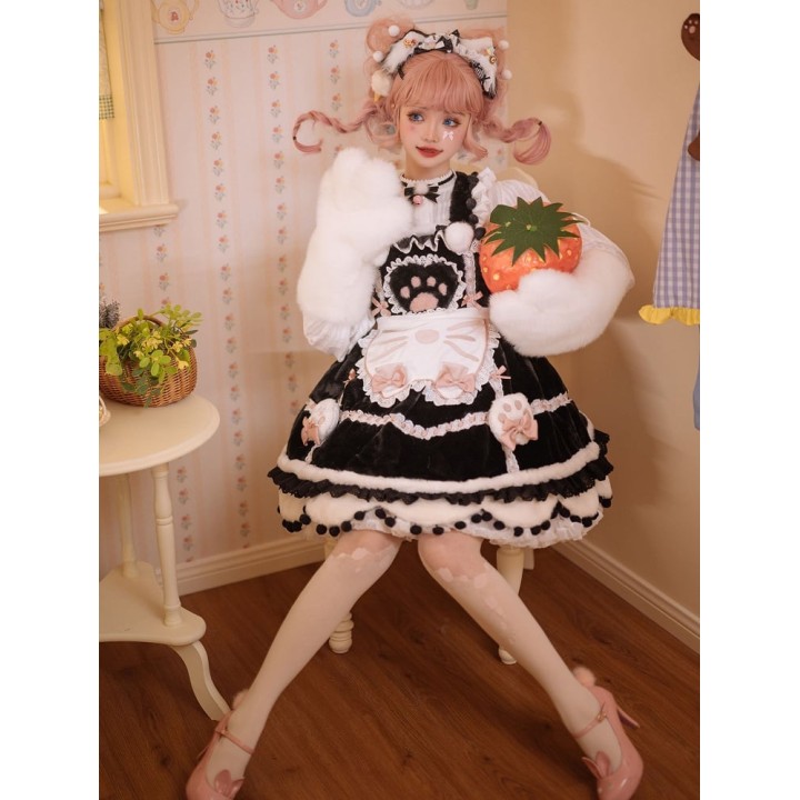 Gants griffes de chat blancs