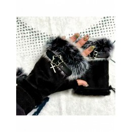 Mitaines à boucle et croix – 3 coloris
