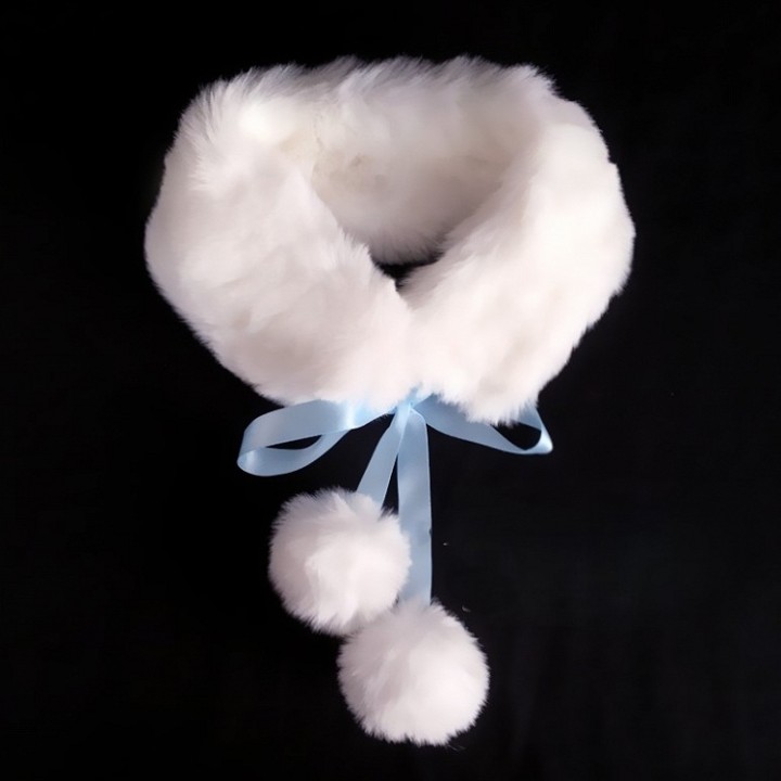 Écharpe douce à pompons blancs – 5 coloris