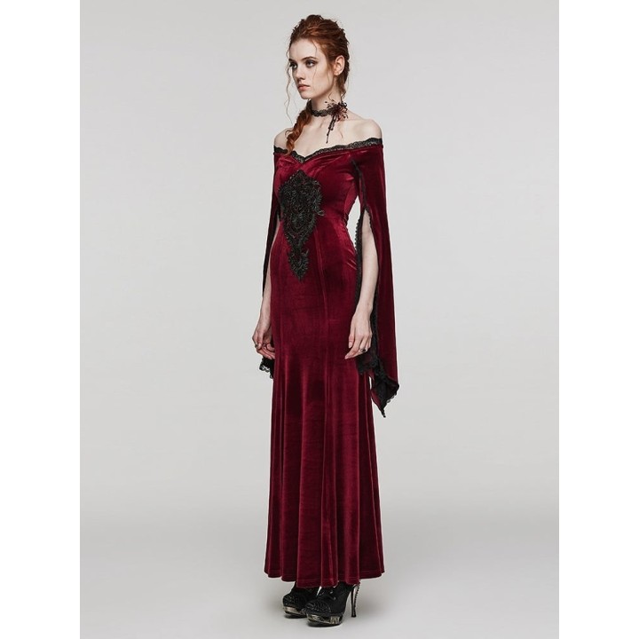 Robe gothique noire et rouge, grandes tailles