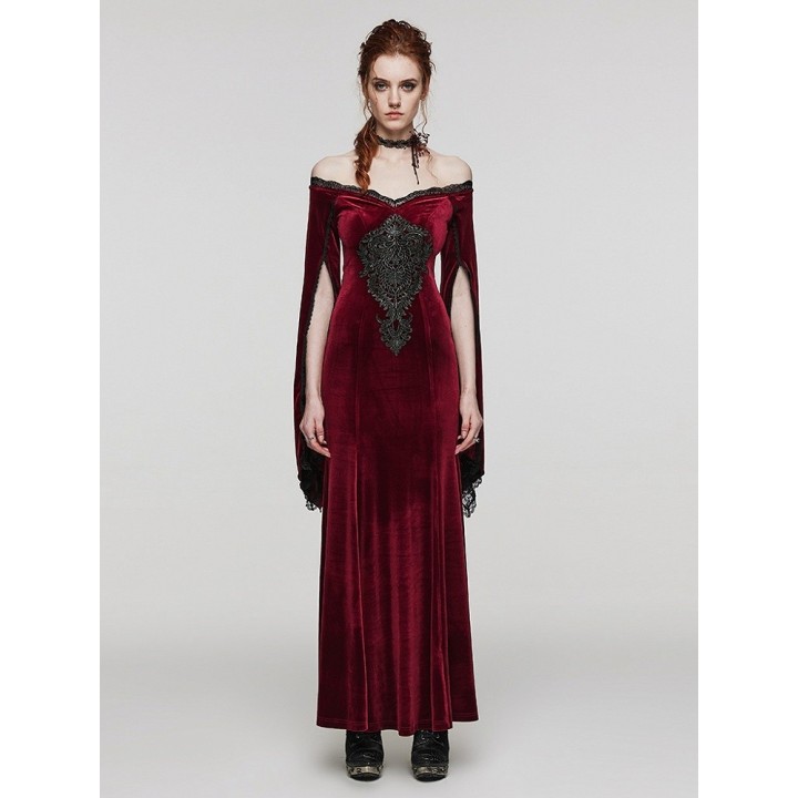 Robe gothique noire et rouge, grandes tailles