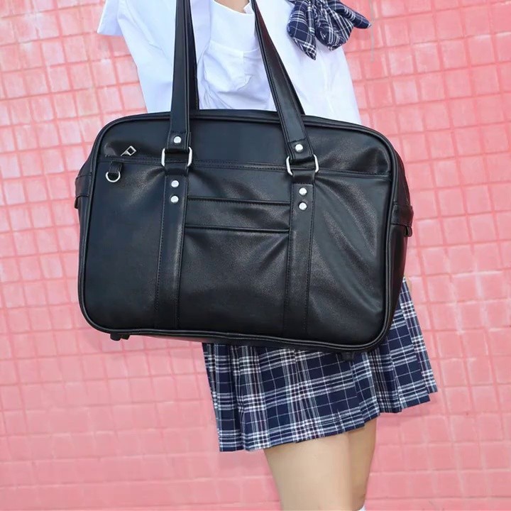 Sac d'épaule JK noir grande contenance