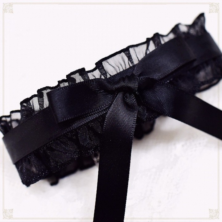 Ras-de-cou gothique lolita à nœud