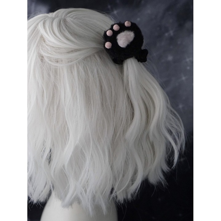 Barrettes pattes de chat faites main (la paire)