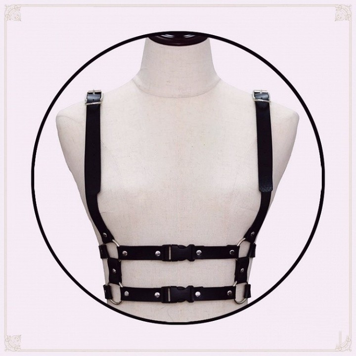 Ceinture harnais steampunk gothique lolita
