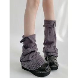 Jambières effet déchiré – gris violet, noir ou blanc