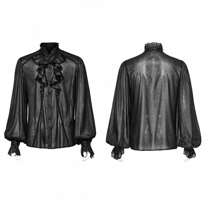 Chemise gothique homme noire « Gentleman »