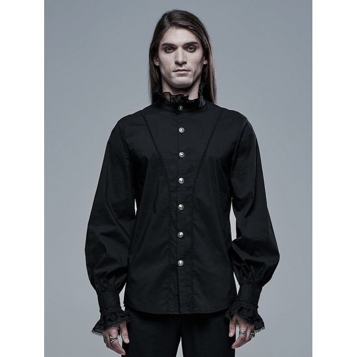 Chemise gothique homme « Aristocrate » – Noir