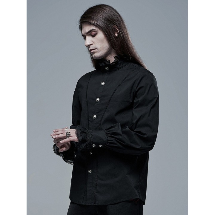Chemise gothique homme « Aristocrate » – Noir