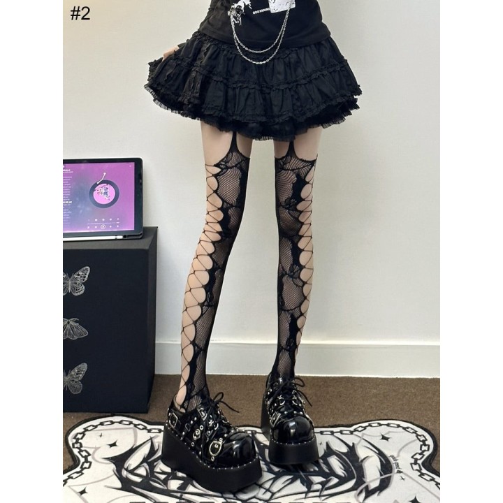 Collant noir ajouré – 2 modèles
