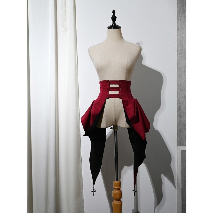 Corset gothic lolita noir et rouge