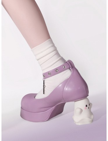 Chaussures à talons Ghost Design Violet Clair avec Bride de Cheville