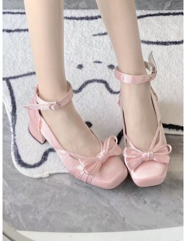 Mary Janes élégantes avec nœud et brides amovibles