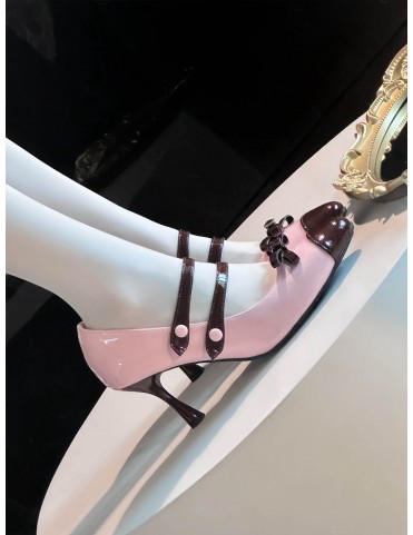 Escarpins Sweet Lolita Fraise Chocolat Rose et Marron