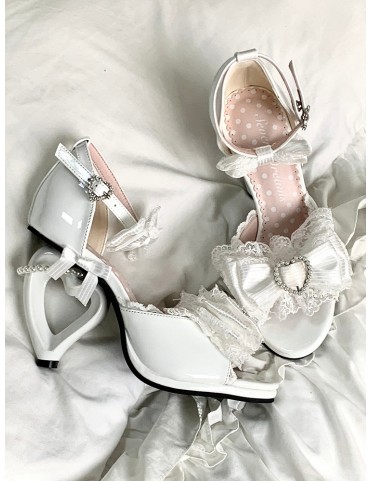 Sandales Lolita Blanches Style Princesse