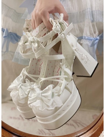 Chaussures Mary Jane Lolita en PU - Talon 10.5cm avec broderie carillo