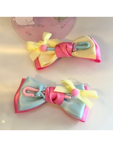 Barrette nœud pastel Lolita