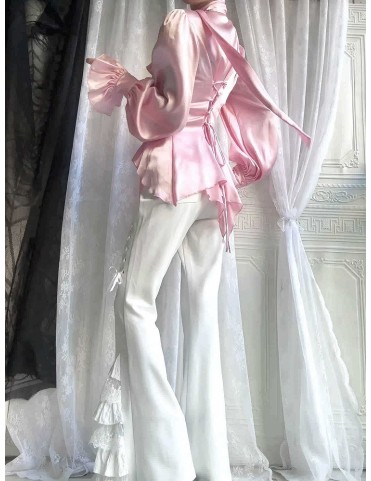 Chemise longue princesse Lolita rose