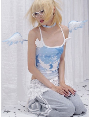 Choker Ailes d'Ange avec Chaîne à Clous