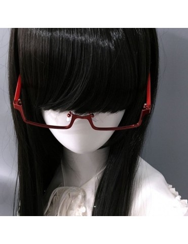 Lunettes Cyberpunk Mi-Cerclées Bordeaux/Noir