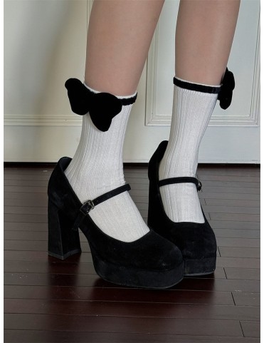 Chaussettes cheville à nœud papillon - 3 couleurs