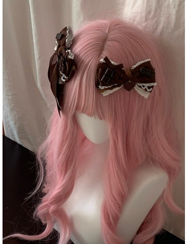 Barrette cœur Lolita nœud chocolat