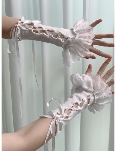 Manchettes à lacets double épaisseur