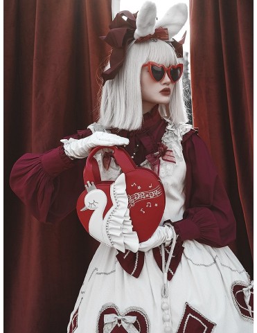 Sac bandoulière cœur Little Swan Nocturne Lolita