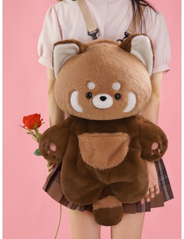 Sac à dos Panda roux en peluche 35cm/50cm détachable