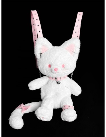 Sac à dos peluche Chat Blanc Sucré