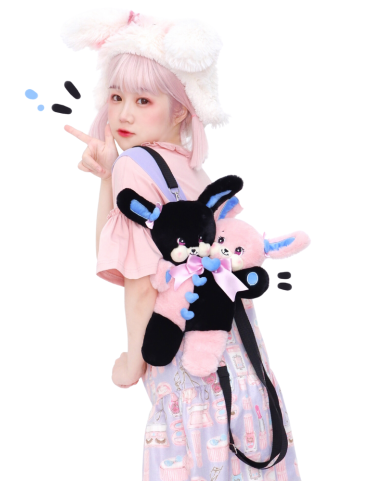 Peluche Lapin à Deux Têtes