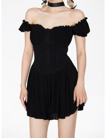 Robe noire transformable de style gothique