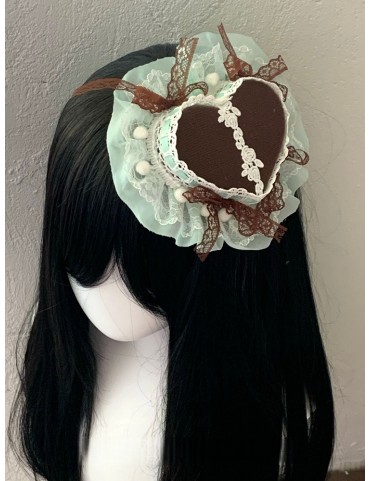Mini chapeau cœur en chocolat et menthe Sweet Lolita