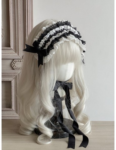 Serre-tête Lolita en dentelle multicolore