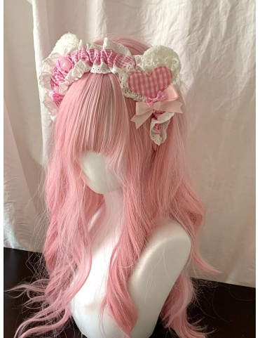 Barrette Ours Rose avec Nœud - 2 Styles Disponibles